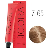 Schwarzkopf Tinte Igora Royal 7-65 rubio medio marrón dorado 60ml